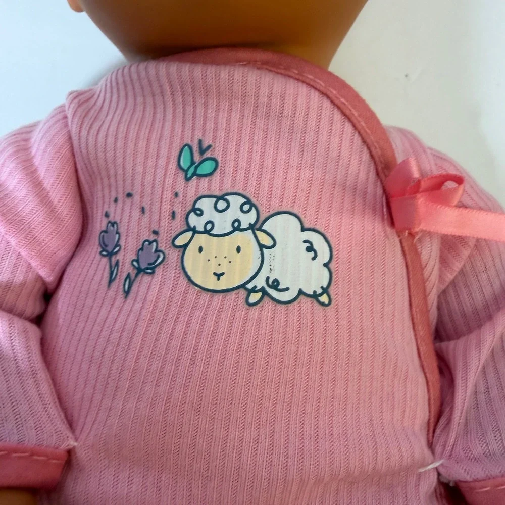 Zapf Creation Baby Born Doll 2017 Pink Sheep Outfit 14 Inch Brown Sleeping Eyes